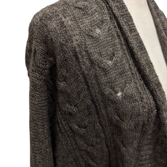 Vintage II Sisters Knit Lagenlook Cozy Lurex Shrug Sweater Medium - Picture 2 of 5